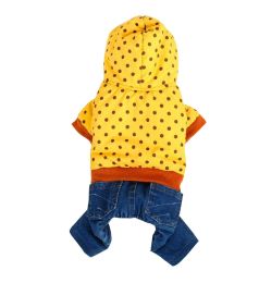 Dog Warm Clothing Autumn And Winter Clothes For Puppy With Dot Pattern