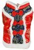 Fashion Pet Dog Warmth Clothes Chinese Style Tang Suit Winter Dress Red