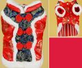 Fashion Pet Dog Warmth Clothes Chinese Style Tang Suit Winter Dress Red
