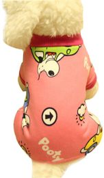 Warmth Pet Dog Clothes Winter Dress Fleece Garment Of Four Feet Rose Red