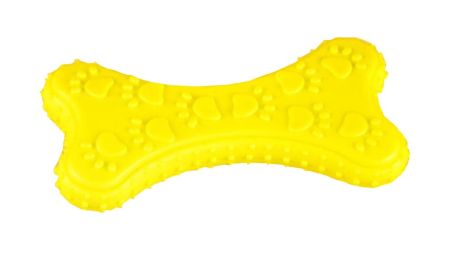 Bone Shape Dogs Chew Cleaning Toys - Yellow