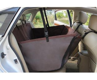 WaterProof Pet Back Seat Cover for Cars - Coffee