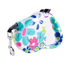 [16-feet Long]Retractable Pet Leash Dog Belt Dog Leash Strap Rope-Colorfulflower