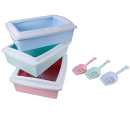 Indoor Training Pet Potty Cat Training Potty(15.7""*12""*4.3""),Random colors