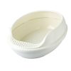 Indoor Training Pet Potty Cat litter Basin(19.5""*15""*7.8""),Milky White