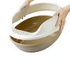 Indoor Training Pet Potty Cat litter Basin(19.5""*15""*7.8""),BROWN