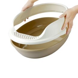 Indoor Training Pet Potty Cat litter Basin(19.5""*15""*7.8""),BROWN