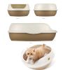 Indoor Training Pet Potty Cat litter Basin(19.5""*15""*7.8""),BROWN