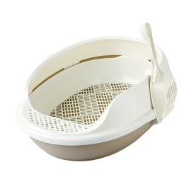 Upgrade Version Indoor Training Pet Potty Cat litter Basin(19.5""*15""*7.8""),BROWN