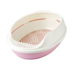 Upgrade Version Indoor Training Pet Potty Cat litter Basin(19.5""*15""*7.8""),PINK