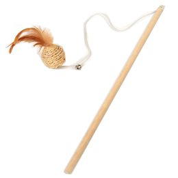 Interactive Educational Toy for Pet -- Natural Wooden Cat Toy [Small Ball]
