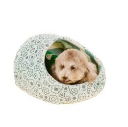 Egg-Shaped Cute Pet Kennel Doghouse Cat house for Kitten & Puppy(H25*W37, BLUE)