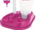 Automatic Dog Drinking Device Pet Water Bottle Feeder PINK