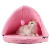 Cute Series Soft Dog Cat Pet Bed,Cat Mongolian Yurts (20""*20""*16""),PINK