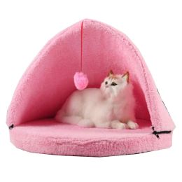 Cute Series Soft Dog Cat Pet Bed,Cat Mongolian Yurts (20""*20""*16""),PINK