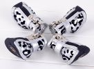 PU Non-slip Zipper Dog Boot Pet Casual Shoes, Silver Leopard Print