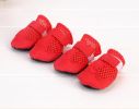 Fashional Breathable Mesh Dog Boot Pet Casual Shoes, Red
