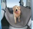 Striped Bench Seat Dog Car Seat Cover Light Gray- One Size Fit Most: 51""Wx53""H