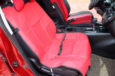 Waterproof Solid Color Single Seat Dog Car Seat Cover RED (21""Wx41""L)