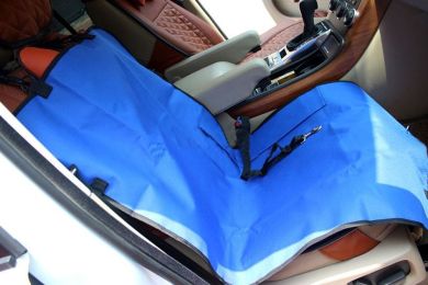 Waterproof Solid Color Single Seat Dog Car Seat Cover BLUE (21""Wx41""L)