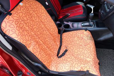 [Orange Clouds]Waterproof Solid Color Single Seat Dog Car Seat Cover (21""Wx41""L)