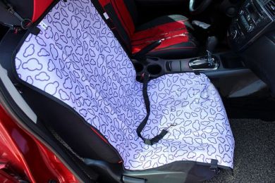 [Purple Clouds]Waterproof Solid Color Single Seat Dog Car Seat Cover (21""Wx41""L)