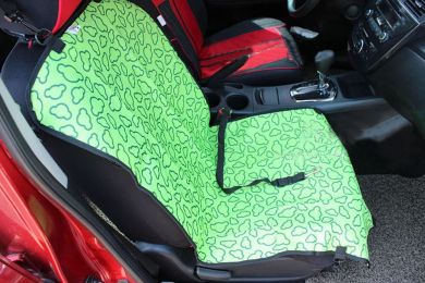 [Green Clouds]Waterproof Solid Color Single Seat Dog Car Seat Cover (21""Wx41""L)