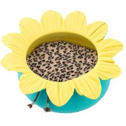 Small Medium Cat Sunflower Bed Pet Condo House Sleeping Bed for Cats and Pet #2