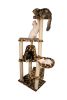 Armarkat 66-Inch Wooden Step Cat Tower Tree Condo Scratcher Kitten house in SaddleBrown W/ White Paw Print