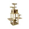 Armarkat 72-Inch Wooden Step Cat Tower Tree Condo Scratcher Kitten House - Beige