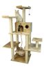 Armarkat 72-Inch Wooden Step Cat Tower Tree Condo Scratcher Kitten House - Beige
