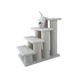 Armarkart 25-Inch Wooden Four Step Cat Tower Tree Condo Scratcher Kitten House in Sky blue