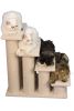 Armarkart 25-Inch Wooden Four Step Cat Tower Tree Condo Scratcher Kitten House in Sky blue