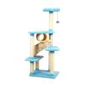 Armarkat 61-Inch Ultra-soft Faux Fleece Premium Cat Tower Tree in Sky Blue