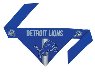 Detroit Lions Dog Bandana- Tie On - Large