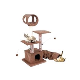 Activity Lounging Tower with Tunnel and Hide Away