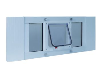 Aluminum Sash Window Cat Flap - 33-38 Inches