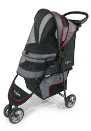 Gen7Pets Regal 3 Wheeled Foldable Pet Safety Outdoor Travel Stroller - Gray Shadow