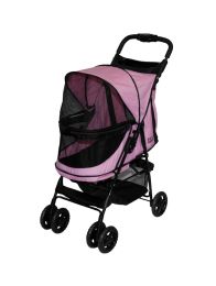 Happy Trails No-Zip Stroller, Pink Diamond