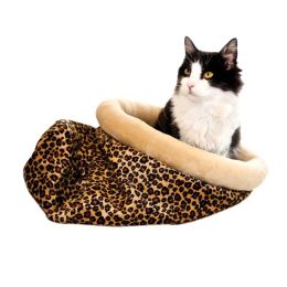 K&H Pet Products Self Warming Kitty Sack Leopard 17"" x 17.5"" x 4.5""
