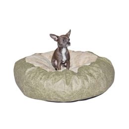 K&H Pet Products Self Warming Cuddle Ball Large Green Distress 48"" x 48"" x 12""