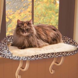 K&H Pet Products Deluxe Kitty Sill with Bolster Leopard 14"" x 24"" x 10""