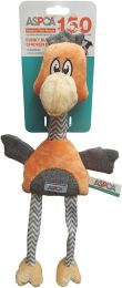 ASPCA Funky Burlap Chicken Dog Toy-Orange
