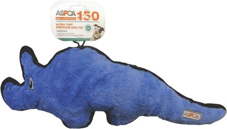 ASPCA Ultra Tuff Dinosaur Dog Toy-Triceratops-Purple