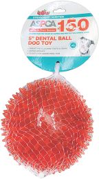ASPCA 5"" Dental Ball Dog Toy-Orange