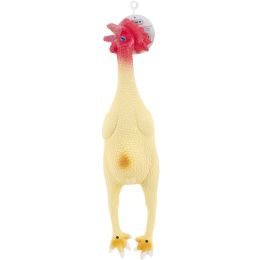 Large Rubber Chicken Dog Toy 17"" Tall-