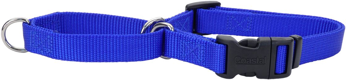 No! Slip Martingale Adjustable 1"" Collar W/Buckle 22""-29""-Blue