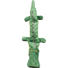 Skinneeez Extreme 3 Squeaker Stuffing Free Dog Toy 25""-Crocodile